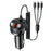 USAMS US-CC119 C22 Digital Display Dual USB 3.4A Car Charger + 3-in-1 [Micro + Lightning + Type-C] Charging Cable Set - 1