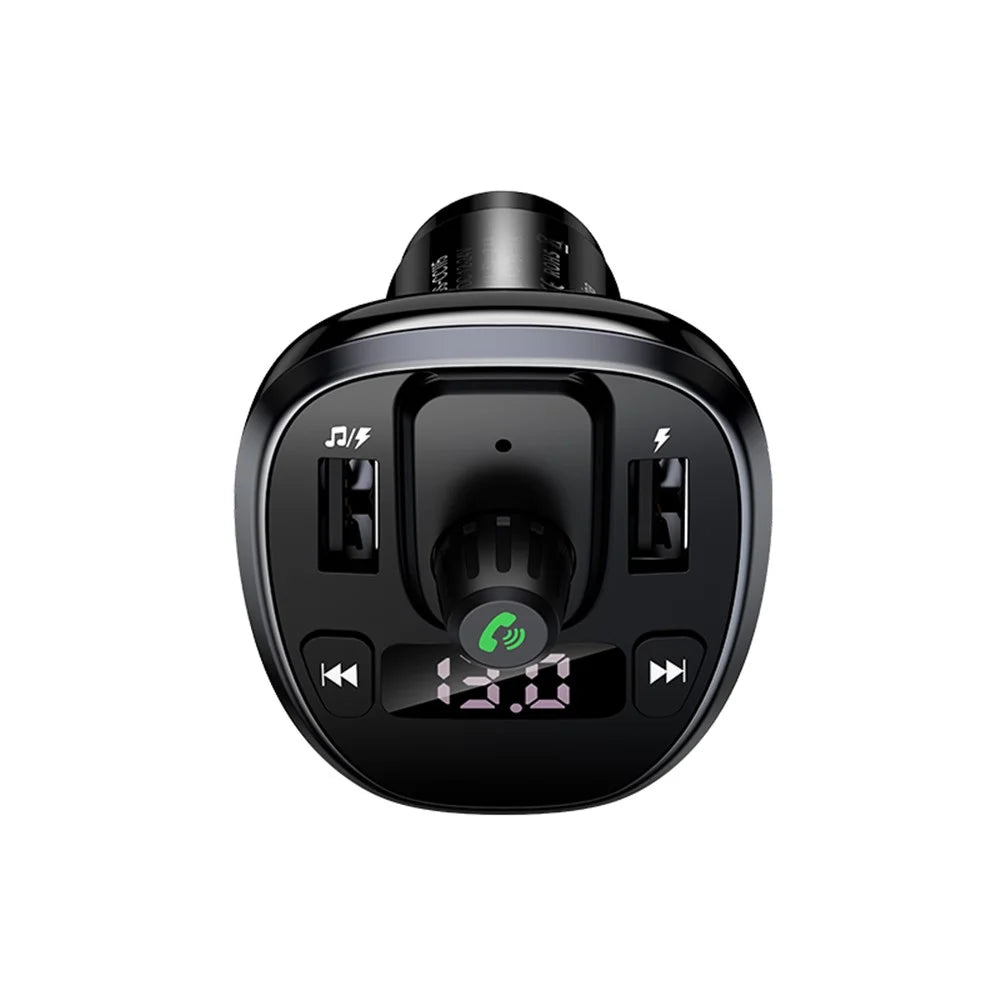 USAMS US-CC115 C21 Dual USB Port 3.4A FM Car Charger with Digital Display - 3