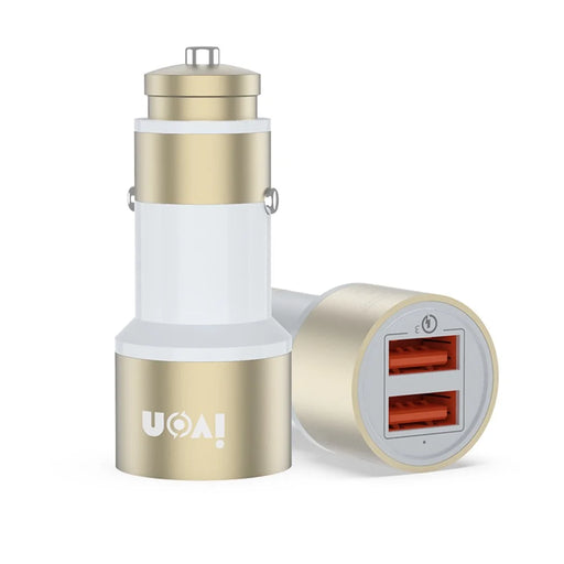 IVON CC33 36W 6A QC 3.0 Dual USB Fast Charging Cigarette Lighter Car Charger Adapter - 1