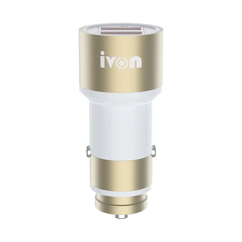 IVON CC33 36W 6A QC 3.0 Dual USB Fast Charging Cigarette Lighter Car Charger Adapter - 4