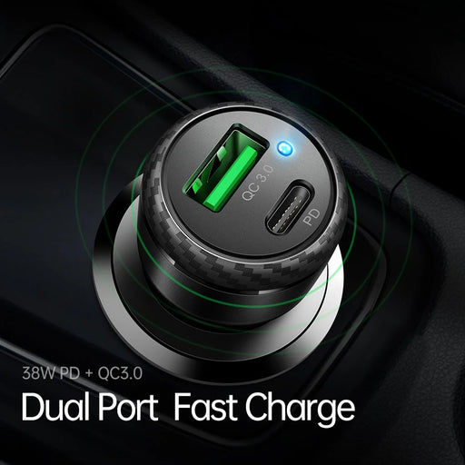 MCDODO CC-5970 MDD Dual Port Quick Charge QC3.0+PD 38W Car Charger Fast Charging Car Mobile Phone Charger Adapter - 2