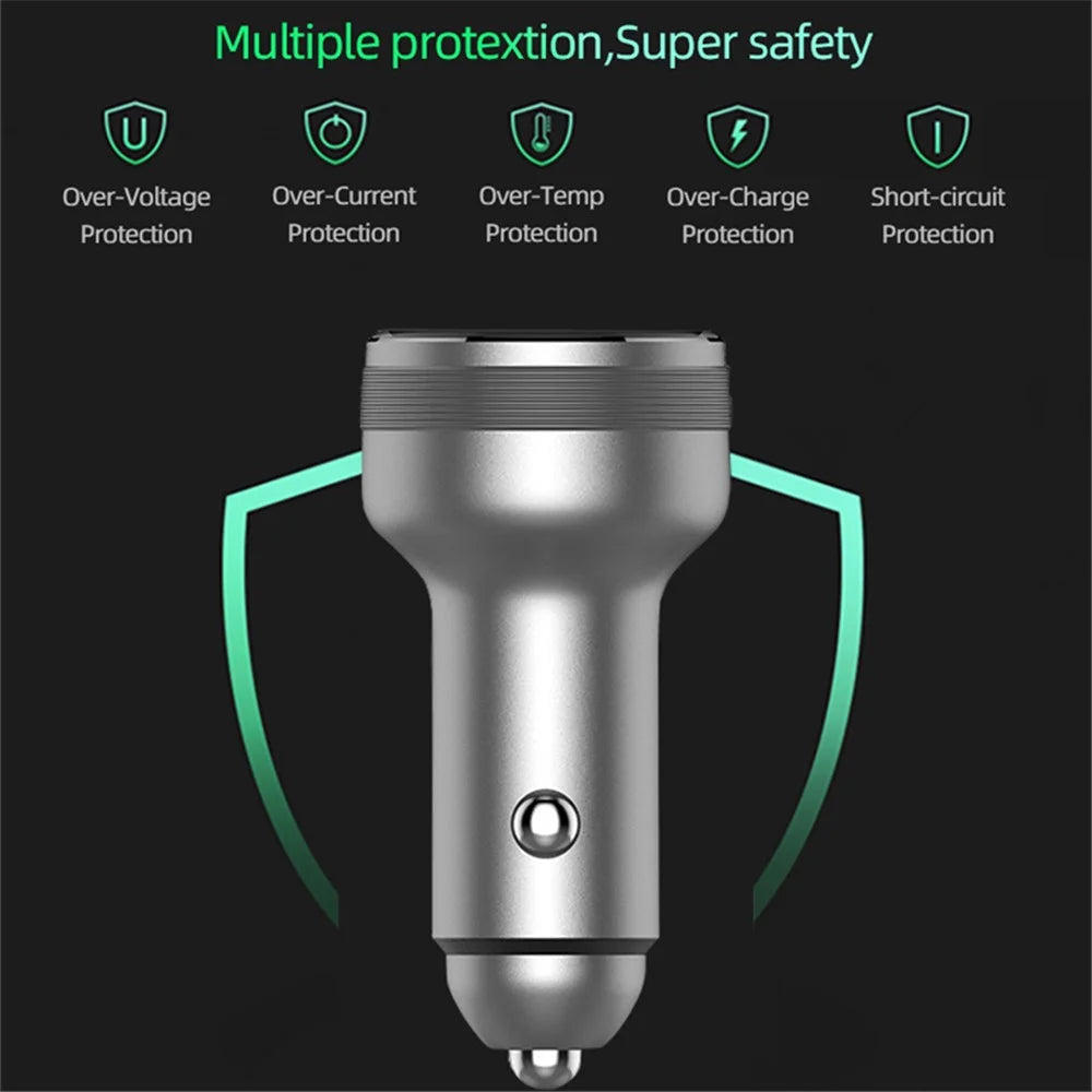 65W Dual Ports Car Charger Phone Charging Adapter for OnePlus 9R/9 Pro/8T/8 Pro/7T Pro/7/6T Warp Charge Fast Charger - Black - 5