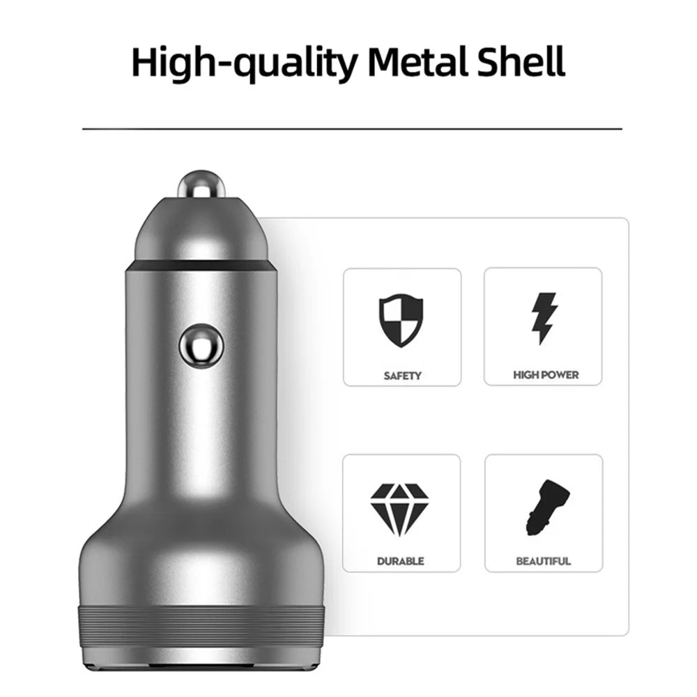 65W Dual Ports Car Charger Phone Charging Adapter for OnePlus 9R/9 Pro/8T/8 Pro/7T Pro/7/6T Warp Charge Fast Charger - Black - 6