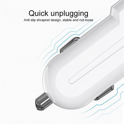 IVON CC13 QC 3.0 Fast Charging Cigarette Lighter LED Indicator Light Car Charger + Cable Set - Micro USB Cord - 2