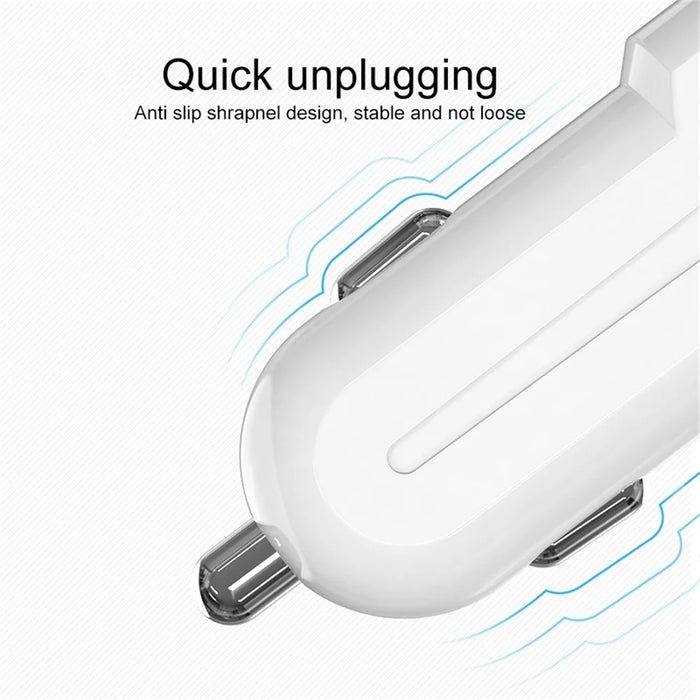 IVON CC13 QC 3.0 Fast Charging Cigarette Lighter LED Indicator Light Car Charger + Cable Set - Micro USB Cord - 2