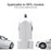 IVON CC13 QC 3.0 Fast Charging Cigarette Lighter LED Indicator Light Car Charger + Cable Set - Micro USB Cord - 5