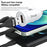 IVON CC45 20W PD 3.0 Type-C+QC 3.0 USB Dual Port Mini Car Charger Phone Fast Charging Adapter - 4