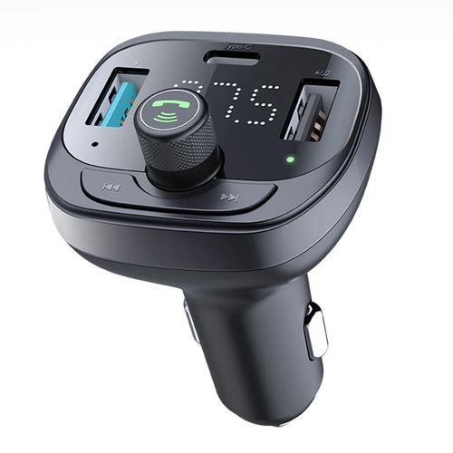 LOHEE S-21 Bluetooth-compatible Car Charger Adapter FM Transmitter QC3.0 USB Fast Charging Car Charger Support TF Card/U-disk/BT Music Player - 1