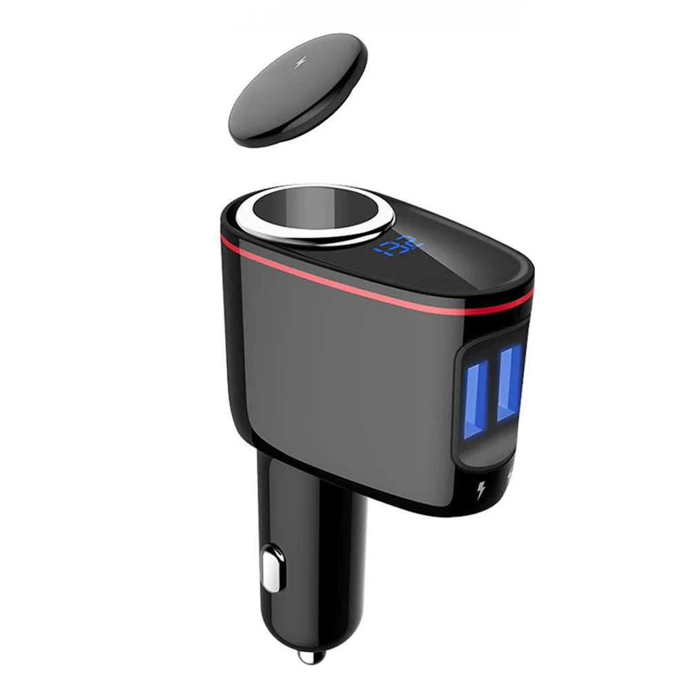 LOHEE S-06A Dual USB Car Charger Voltage Detection Cigarette Lighter Socket Charge Adapter - 1