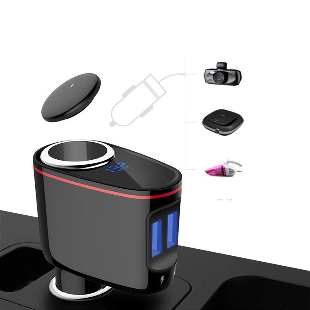 LOHEE S-06A Dual USB Car Charger Voltage Detection Cigarette Lighter Socket Charge Adapter - 4
