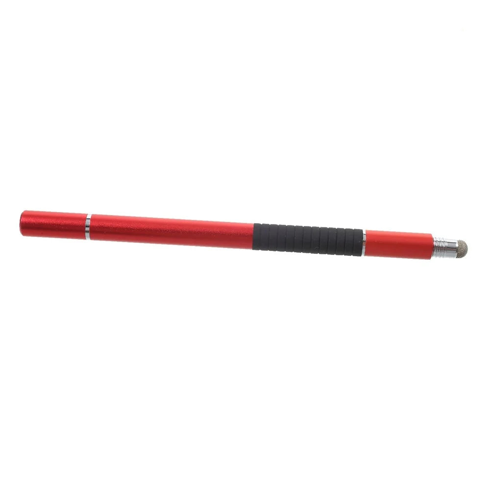 3-in-1 Touch Screen Stylus Pen + Drawing Pen + Ball Point Pen for iPhone iPad Samsung etc. - Red - 3