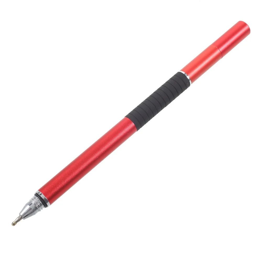 3-in-1 Touch Screen Stylus Pen + Drawing Pen + Ball Point Pen for iPhone iPad Samsung etc. - Red - 5