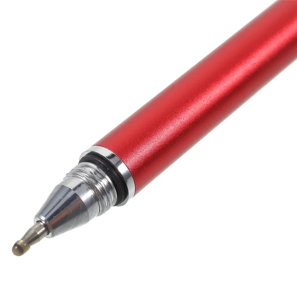 3-in-1 Touch Screen Stylus Pen + Drawing Pen + Ball Point Pen for iPhone iPad Samsung etc. - Red - 6