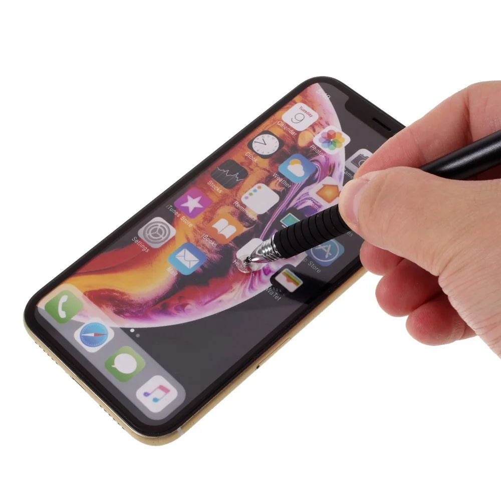 2-in-1 Disc Stylus Touch Screen Pen for Capacitive Touch Screen Smartphone and Tablet - Black - 5