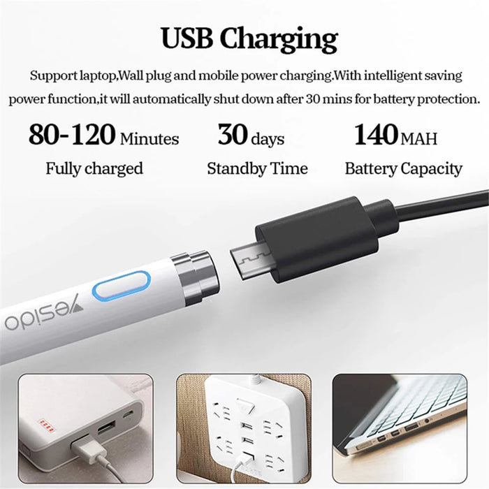 YESIDO ST05 Rechargeable Active Stylus Touch Pen Capacitive Screen Pencil for Phone Tablet - 3