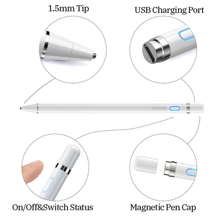 YESIDO ST05 Rechargeable Active Stylus Touch Pen Capacitive Screen Pencil for Phone Tablet - 4