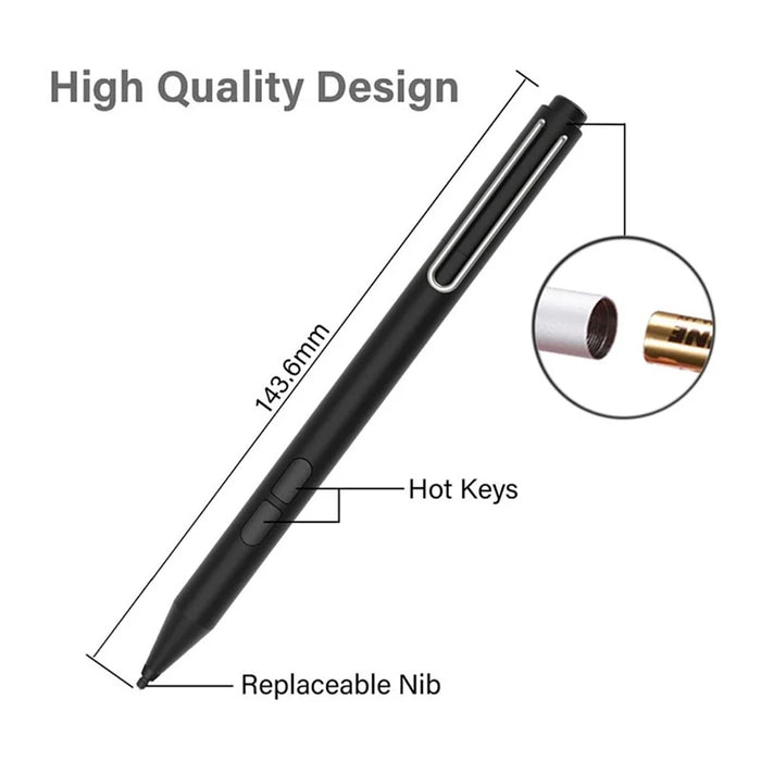 JD02 Laptop Stylus Pen Anti-inadvertent Touch High Sensitive Capacitive Pen for Microsoft Surface Notebook - Black - 2