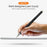 JD02 Universal 2-in-1 Round Disk/Cloth Pen Tip Capacitive Stylus Pen Tablet Phone Magnetic Adsorption Cap Drawing Writing Stylus Pen - Silver - 5