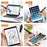 JD02 Universal 2-in-1 Round Disk/Cloth Pen Tip Capacitive Stylus Pen Tablet Phone Magnetic Adsorption Cap Drawing Writing Stylus Pen - Silver - 6