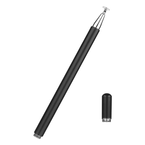JD01 Universal Tablet Smartphone Capacitive Stylus Pen Magnetic Adsorption Cap Drawing Writing Stylus Pen with Spare Round Disk Pen Tip - Black - 1