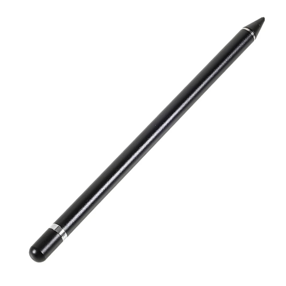 Cylindrical Universal Active Capacitive Stylus Pen Tablet High Sensitivity Drawing Writing Stylus Pen for iOS Android - Black - 1