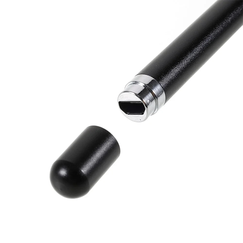 Cylindrical Universal Active Capacitive Stylus Pen Tablet High Sensitivity Drawing Writing Stylus Pen for iOS Android - Black - 3