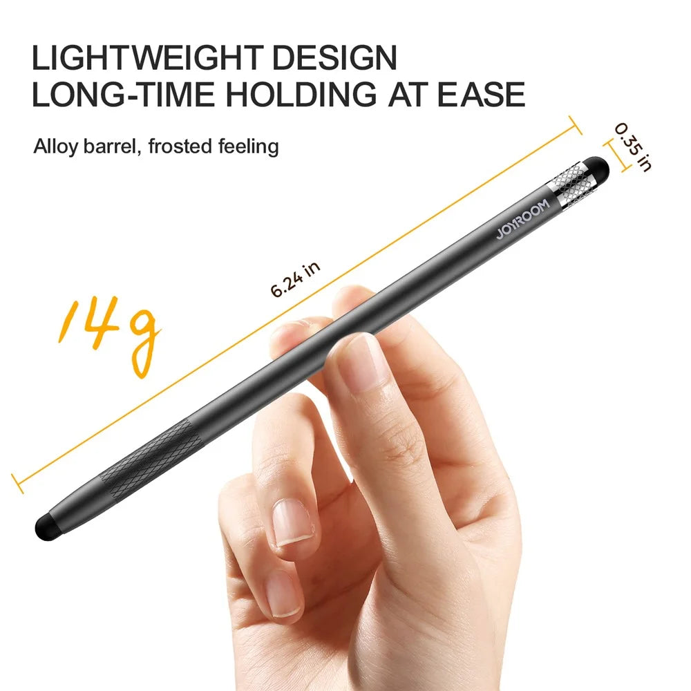 JOYROOM JR-DR01 Dual Tips Design Capacitive Stylus Pen Universal Phone Tablet High Sensitivity Drawing Writing Stylus Pen - Black - 4