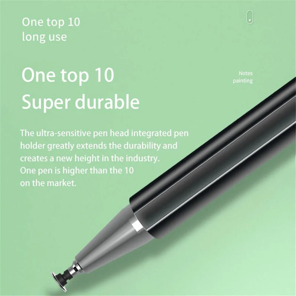 JB06 2 in 1 Nano Conductive Cloth Head + Disc Stylus Magnetic Adsorption Passive Touch Screen Pen for Cell Phone Tablet - White - 4