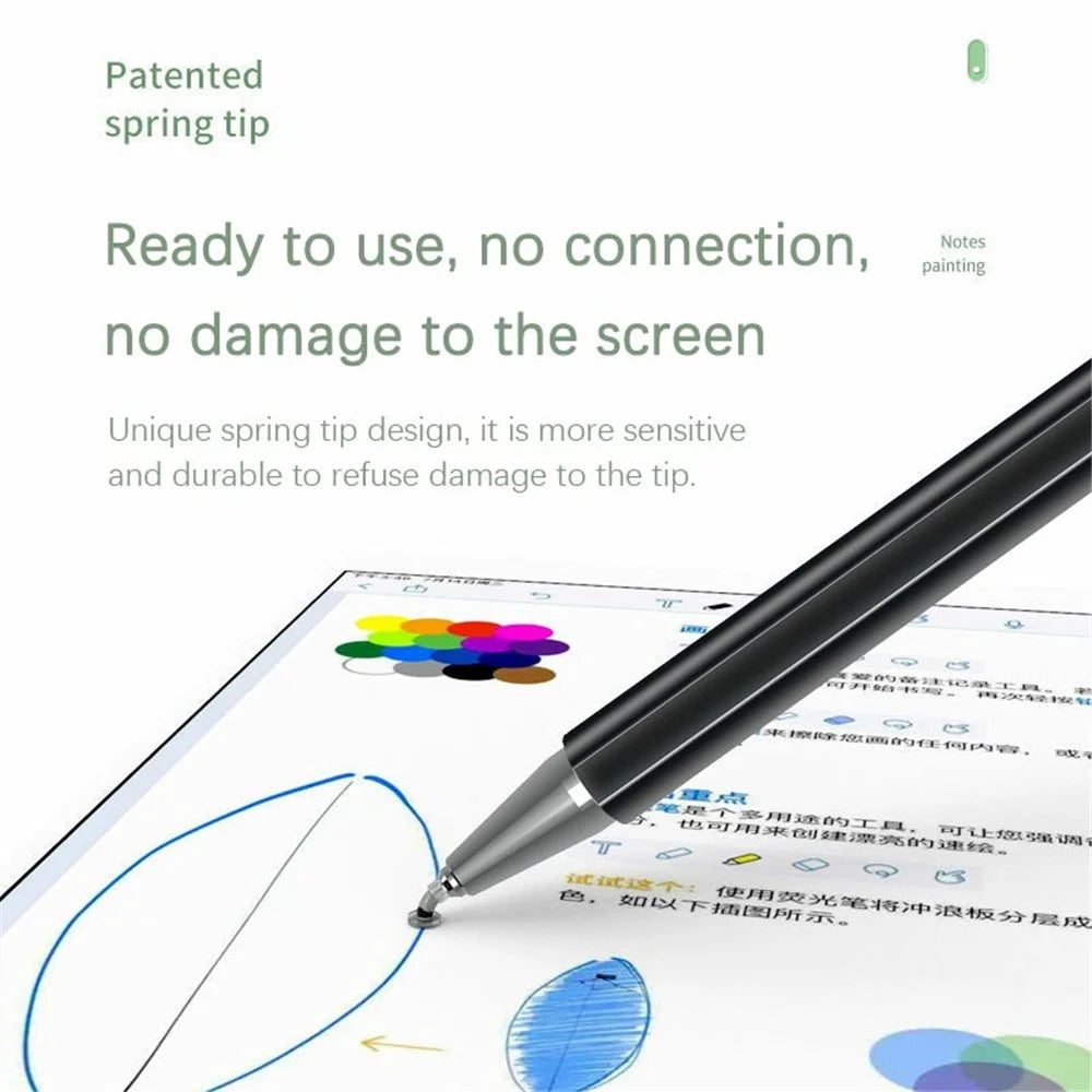 JB06 2 in 1 Nano Conductive Cloth Head + Disc Stylus Magnetic Adsorption Passive Touch Screen Pen for Cell Phone Tablet - White - 5