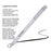 For Microsoft Surface 3/Surface Go 2/1/Surface Go Pro 7/6/5/4/3/Surface Book Go Active Stylus Pen High Sensitivity Tip Pencil - Silver - 3