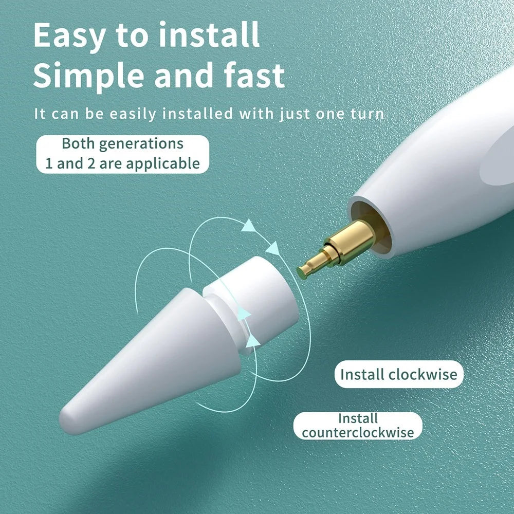 M1 For Apple Pencil (1st and 2nd Generation) Stylus Pen Tip Replacement Touch Screen Pen Nib - 4
