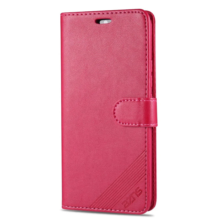 AZNS PU Leather Wallet Mobile Cover for vivo U3/Y19/Y5s - Rose - 2