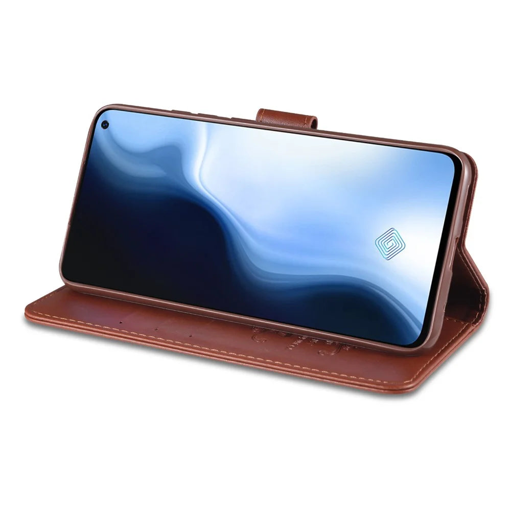AZNS PU Leather with Wallet Mobile Shell for vivo V17/Y9s - Brown - 7