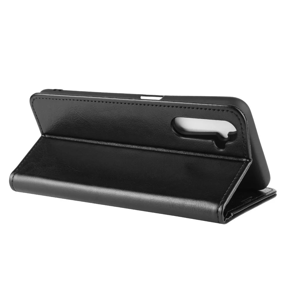 Crazy Horse with Wallet Cool Leather Stand Case for Realme 6 - Black - 3