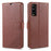 AZNS TPU + PU Leather Phone Protective Case for Vivo Y20/Y20i - Brown - 3