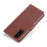 AZNS TPU + PU Leather Phone Protective Case for Vivo Y20/Y20i - Brown - 4