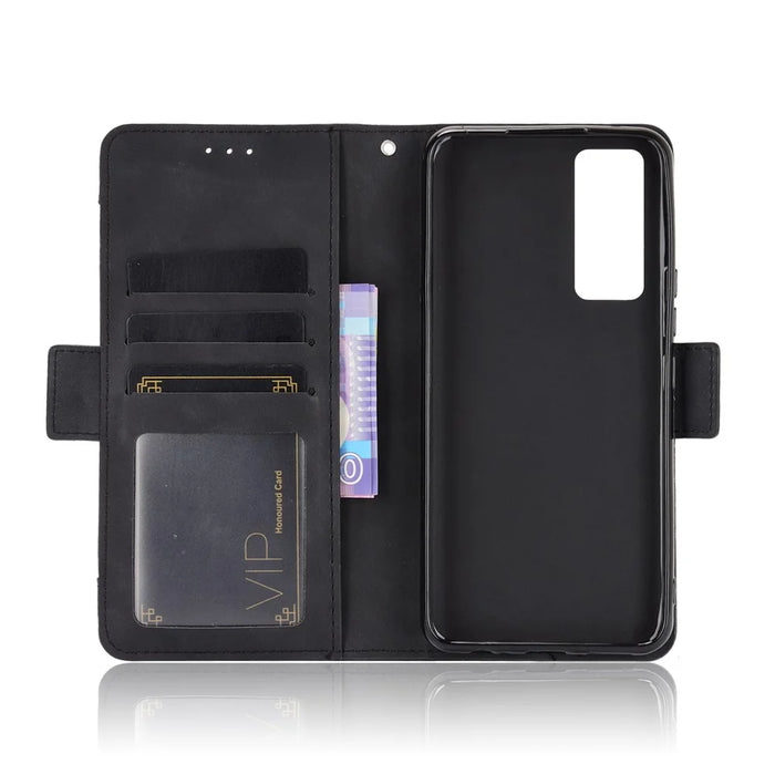 Multiple Card Slots Leather Wallet Mobile Phone Case for vivo V20 SE / vivo Y70 2020 - Black - 3