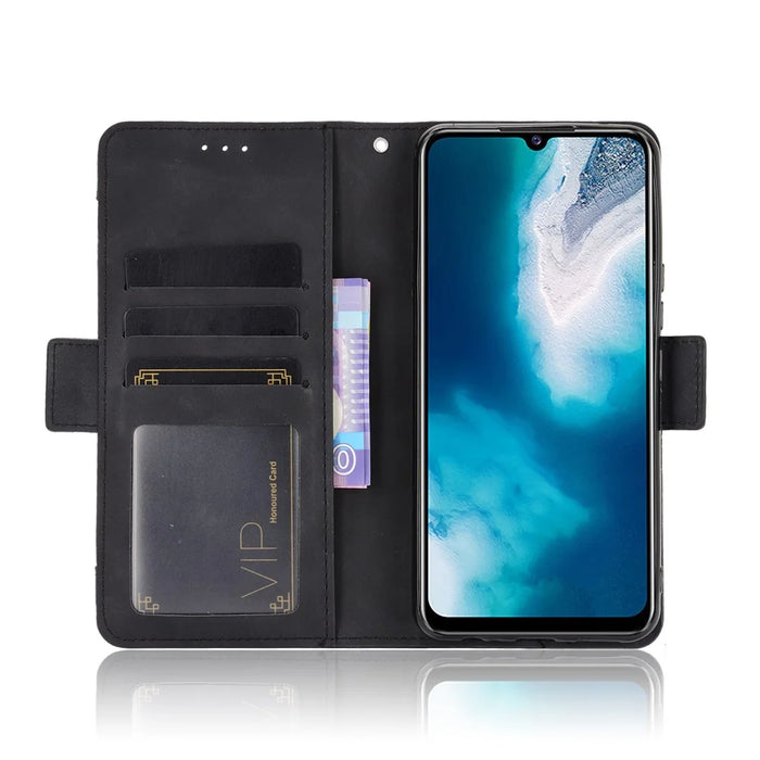 Multiple Card Slots Leather Wallet Mobile Phone Case for vivo V20 SE / vivo Y70 2020 - Black - 4
