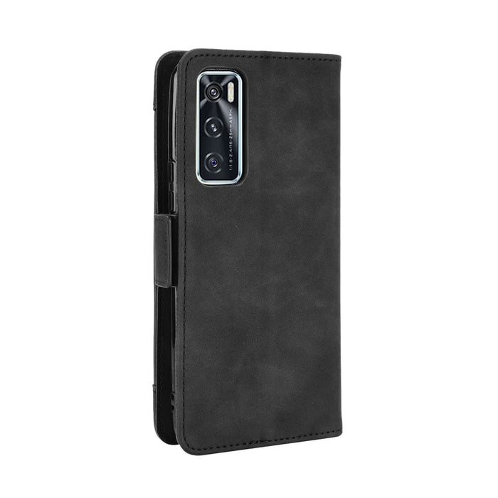 Multiple Card Slots Leather Wallet Mobile Phone Case for vivo V20 SE / vivo Y70 2020 - Black - 6