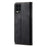 Jeans Cloth Texture Leather Wallet Stand Case for Realme 8/8 Pro - Black - 3