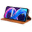 AZNS Auto-absorbed Magnetic Stand Wallet Case Leather Phone Shell for Realme 8/8 Pro - Brown - 3