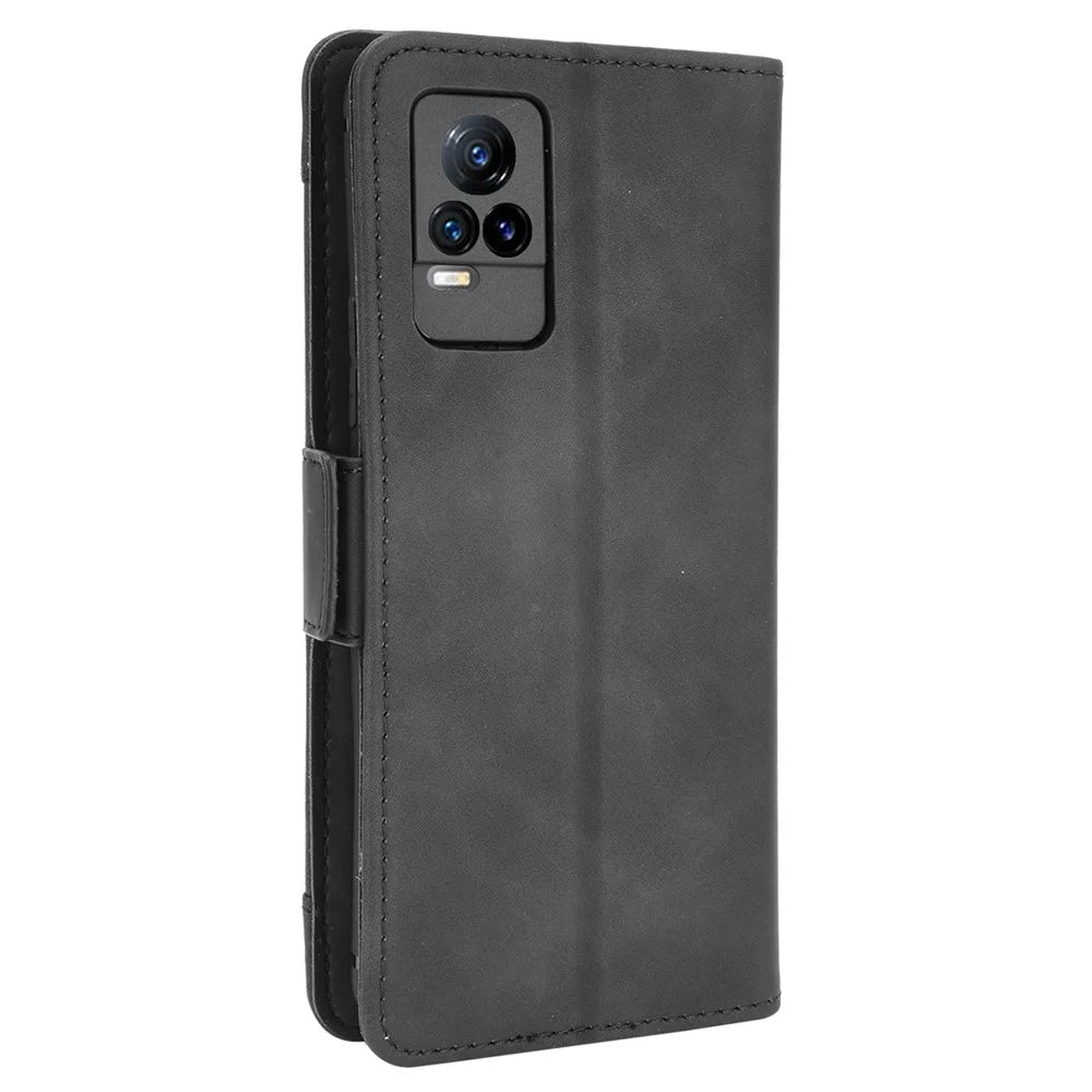 Multiple Card Slots Wallet Stand Phone Case Leather Cover Shell for vivo V21e 4G / vivo Y73 2021 - Black - 3
