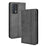 Vintage Style Auto-absorbed Folio Flip Leather Phone Case Shell with Wallet Stand for Realme GT Master - Black - 1