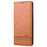 AZNS Durable Wallet Design PU Leather Shockproof Phone Cover Case for vivo X70 - Brown - 2