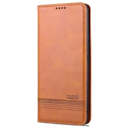 AZNS Durable Wallet Design PU Leather Shockproof Phone Cover Case for vivo X70 - Brown - 2