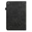 Line Imprinted Anti-Fall Multi-Angle Viewing Stand Folio Flip PU Leather Case with Card Slots and Elastic Band for Realme Pad 10.4 - Black - 3