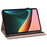 Line Imprinted Anti-Fall Multi-Angle Viewing Stand Folio Flip PU Leather Case with Card Slots and Elastic Band for Realme Pad 10.4 - Black - 4