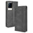 Retro Textured Surface Anti-Drop Phone Leather Case Wallet Stand Cover for vivo iQOO 8 - Black - 1