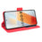 Multiple Card Slot Design Flip Phone Case PU Leather Wallet Cover Protector for vivo iQOO 8 - Red - 5