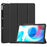 Trifold Stand PU Leather Hard PC Inner Shockproof Protective Tablet Cover for Realme Pad 10.4 - Black - 1